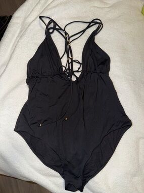 Black Lace-Up One-Piece Swimsuit - Women Intimates & Sleepwear